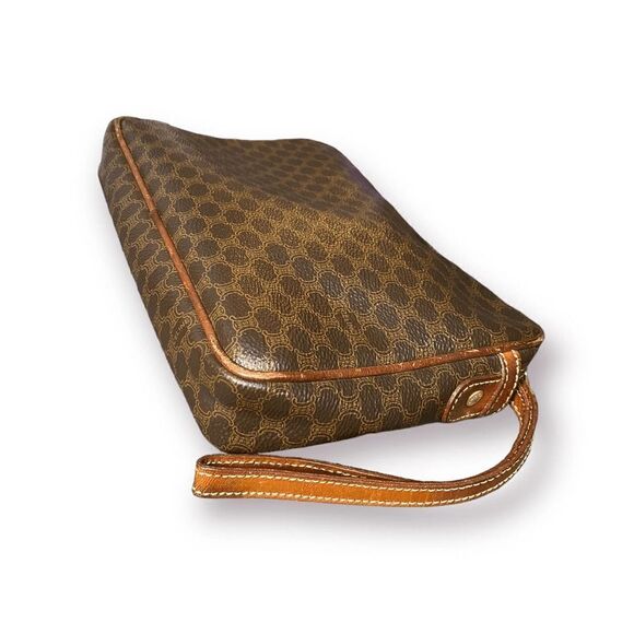 Celine Macadam Dark Wristlet Clutch Authentic Summer Bag - Picture 4 of 9